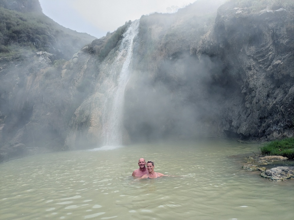 Hot spring water Segara Anak - 4 Days trekking from Sembalun to Torean village