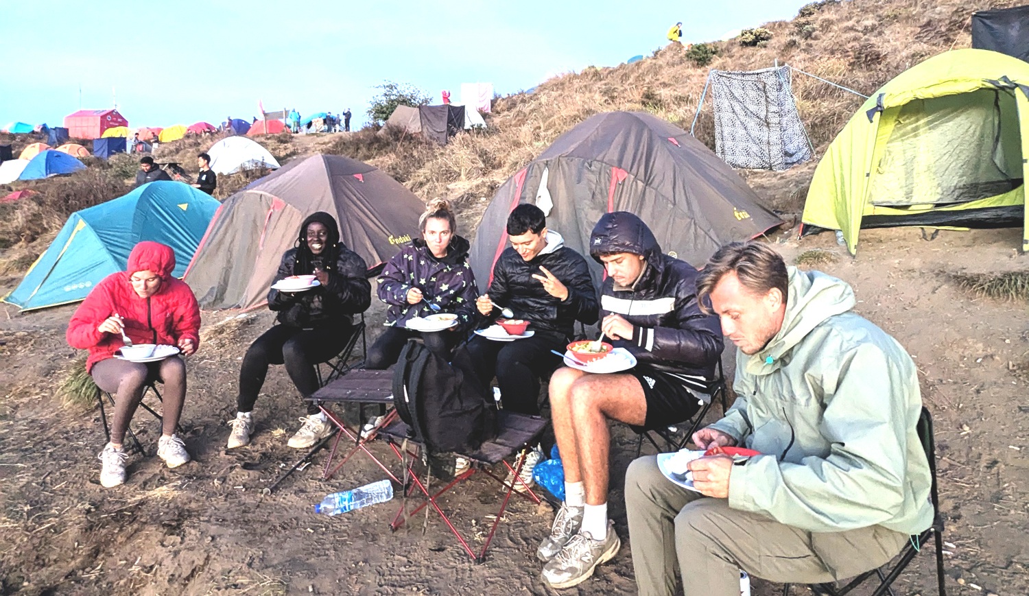 Breakfast at Sembalun Crater Rim