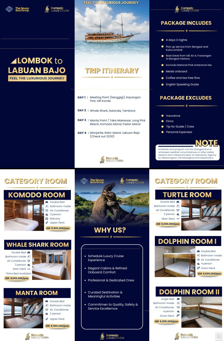 Luxury Boat - Sailing trip from Lombok to Komodo island