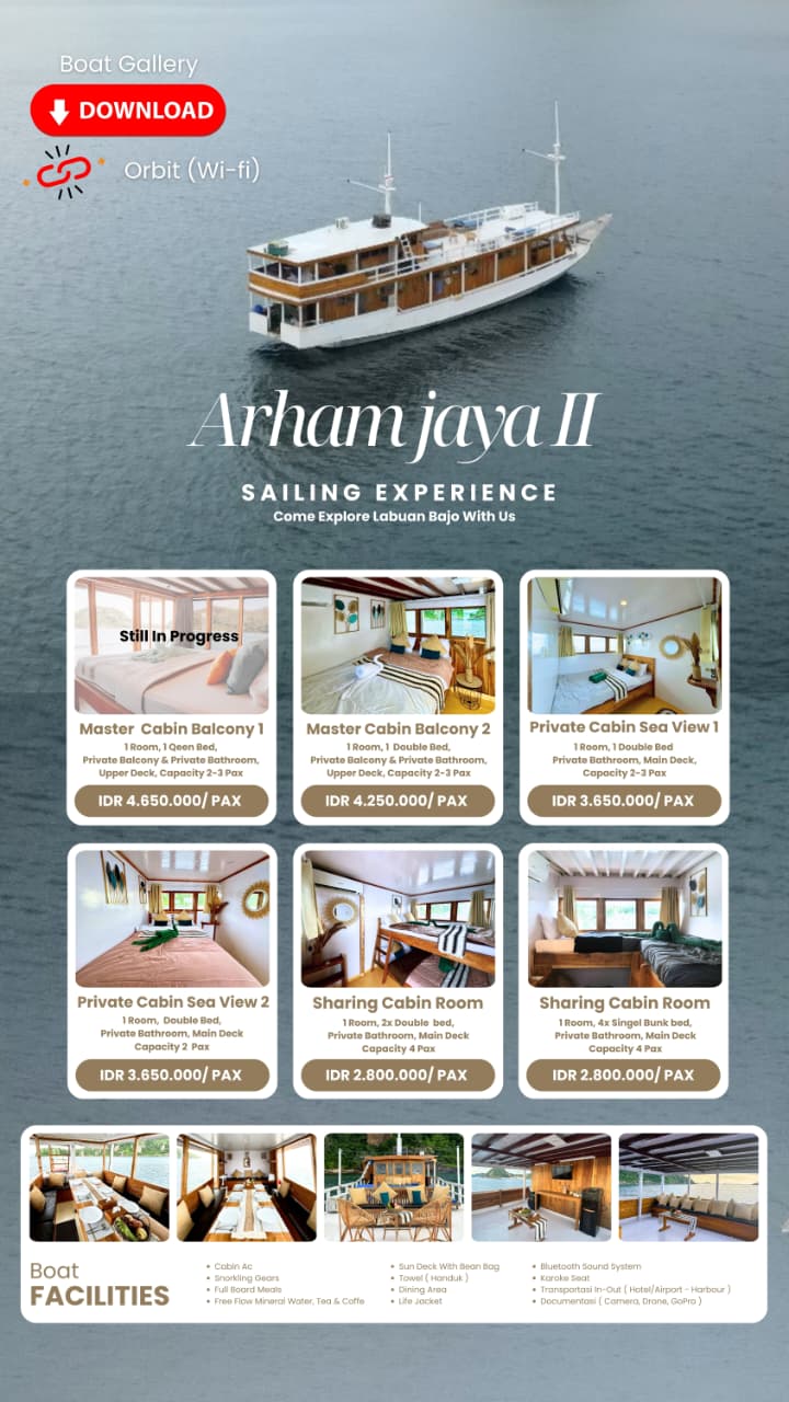 Arhamjaya boat - shared cruise 3 days Labuan bajo